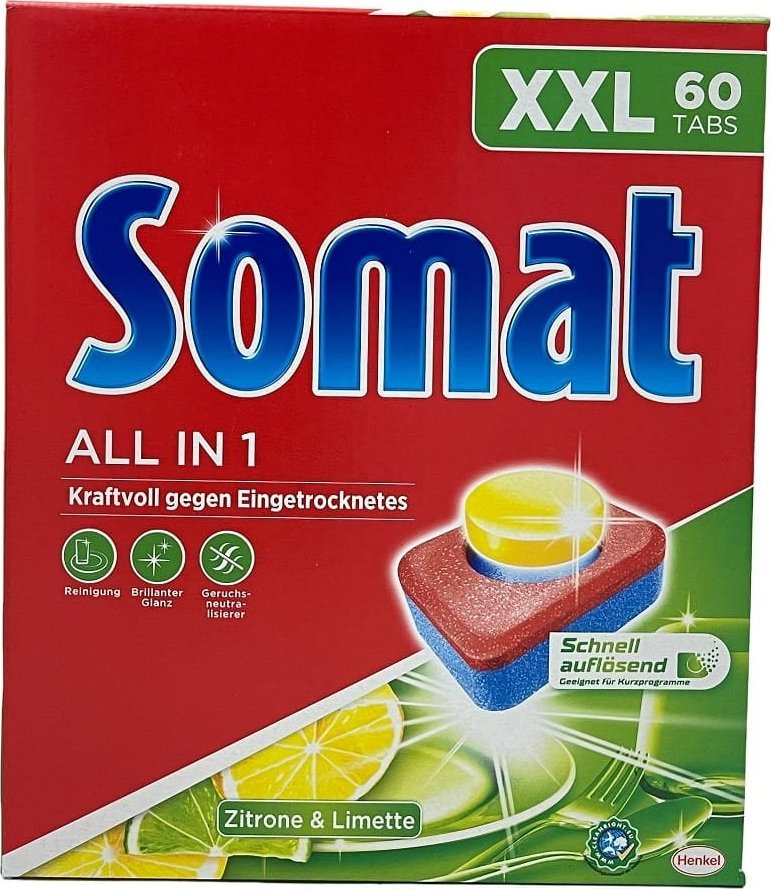 Henkel Tabletki do zmywarki Somat all in 1 cytryna&limonka 60 szt 1