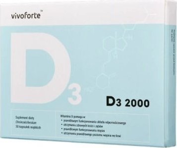 Herbal Pharmaceuticals VivoForte D3 2000, 30 kapsułek - Długi termin ważności! 1