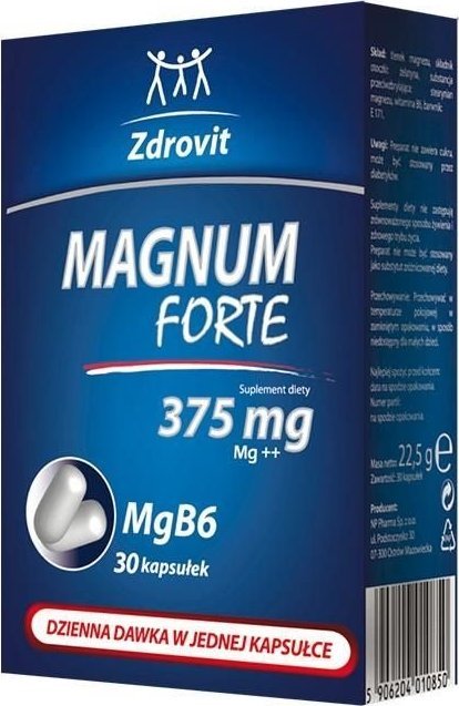 NATUR PRODUKT ZDROVIT Zdrovit Magnum Forte 375mg 30 kapsułek - Długi termin ważności! 1
