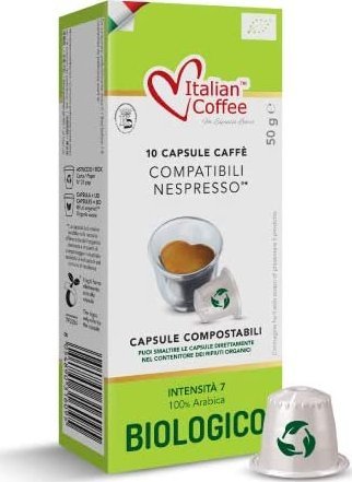 Italian Coffee Arabica Bio (kapsułka biodegradowalna) Italian Coffee kapsułki do Nespresso - 10 kapsułek 1
