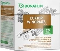Medicinae Bonatium Cukier w Normie Fix Herbatka ziołowa, 20 saszetek - Długi termin ważności! 1