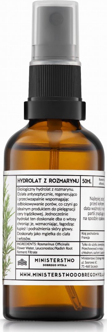 Ministerstwo Dobrego Mydła Ministerstwo Dobrego Mydła Hydrolat rozmarynowy 50 ml 1