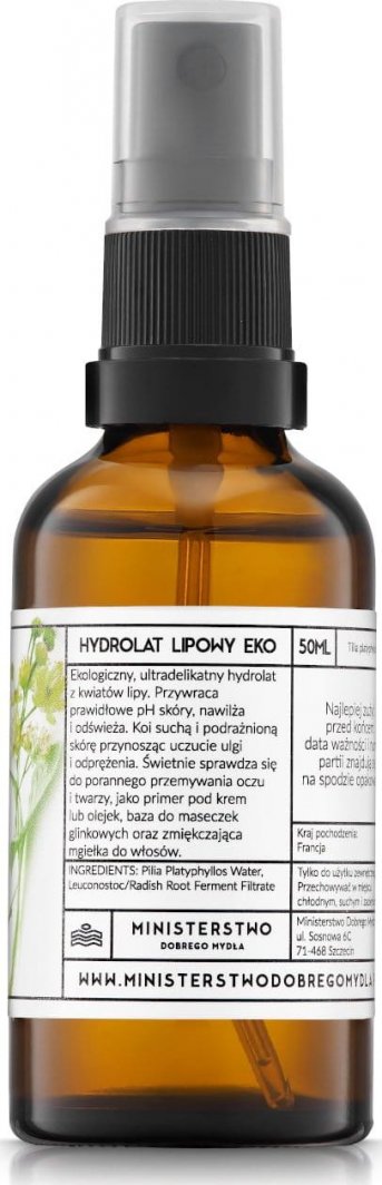 Ministerstwo Dobrego Mydła Ministerstwo Dobrego Mydła Hydrolat lipowy 50 ml 1