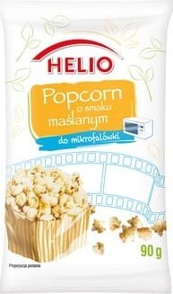 HELIO Popcorn do mikrofalówki o smaku maślanym 90 g HELIO 1