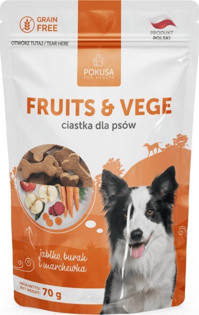 POKUSA POKUSA Fruits&Vege - owoce i warzywa 70g - Ciastka dla psa 1