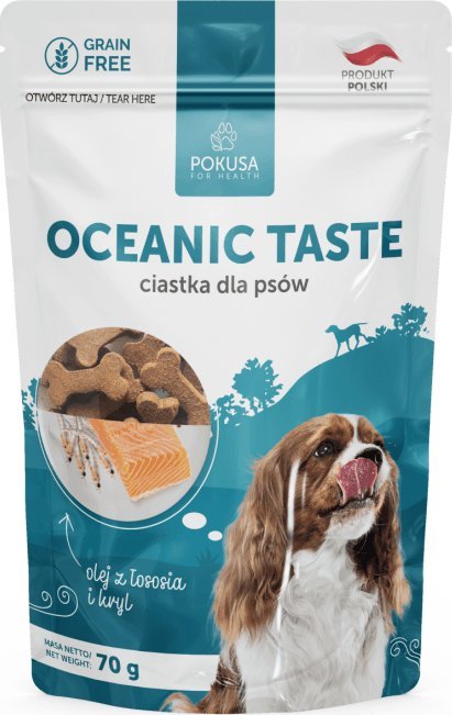 POKUSA POKUSA  Oceanic Taste - kryl i olej z łososia 70g - Ciastka dla psa 1