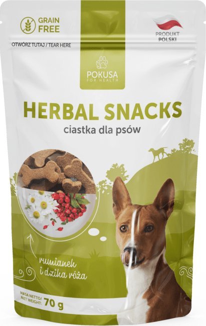 POKUSA POKUSA Herbal Snacks - ziołowe przekąski 70g - Ciastka dla psa 1