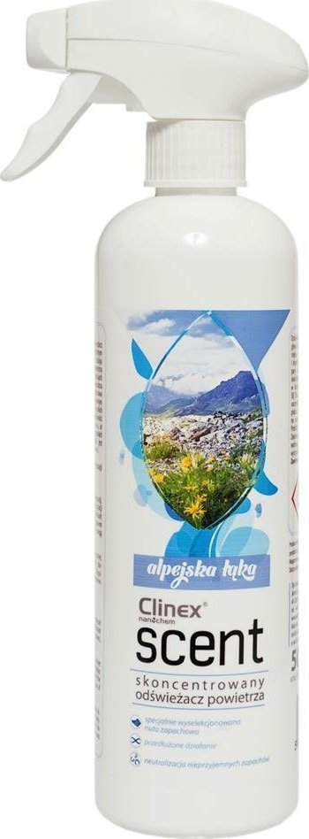 Clinex Skoncentrowany odświeżacz powietrza rozpylany na powierzchnie CLINEX Scent - Alpejska Łąka 500ML 1