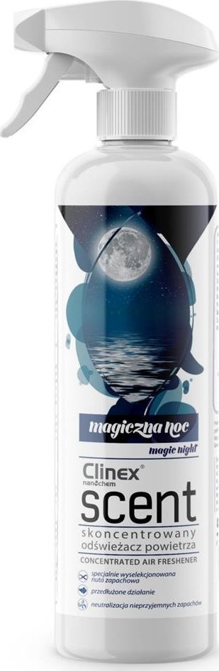 Clinex Skoncentrowany odświeżacz powietrza rozpylany na powierzchnie CLINEX Scent - Magiczna Noc 500ML 1