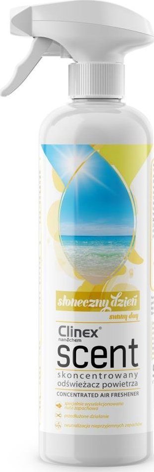 Clinex Skoncentrowany odświeżacz powietrza rozpylany na powierzchnie CLINEX Scent - Słoneczny Dzień 500ML 1