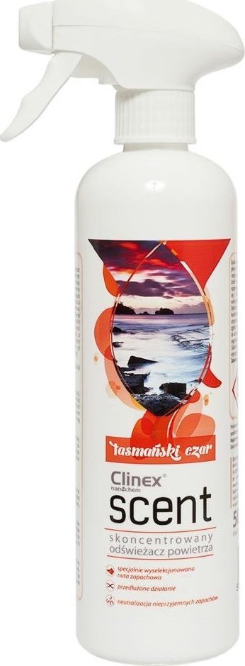 Clinex Skoncentrowany odświeżacz powietrza rozpylany na powierzchnie CLINEX Scent - Tasmański Czar 500ML 1