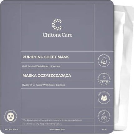 ChitoneCare Maska Oczyszczająca/Purifying Sheet Mask 23 ml 1