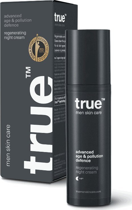true Krem przeciwzmarszczkowy dla mężczyzn Regenerating night cream 50 ml 1
