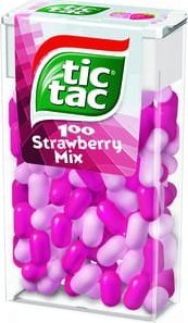 TIC TAC Strawberry Mix, drażetki o smaku truskawkowym 49g 1