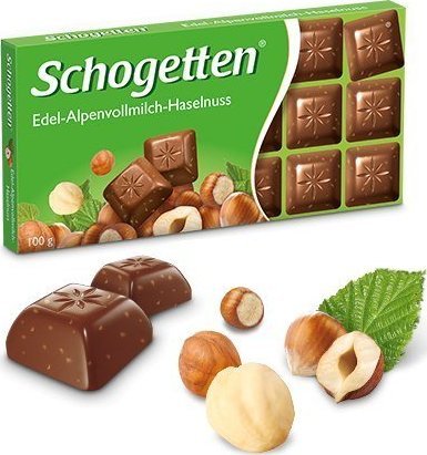 Schogetten Edel-Alpenvollmilch-Haselnuss Czekolada 100 g 1
