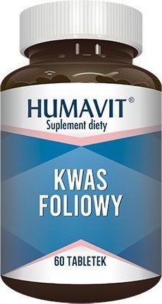 Humavit Kwas Foliowy B6 B12 E 60 tabletek - Długi termin ważności! 1