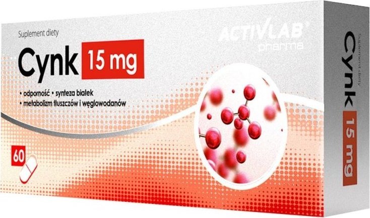 Cynk 15mg Activlab Pharma, 60 kapsułek - Długi termin ważności! 1