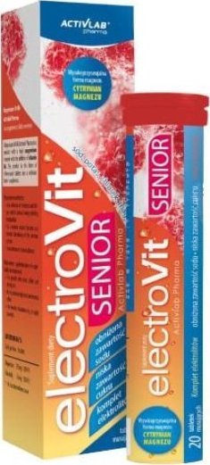 Activlab ElectroVit Senior, malina, 20 tabletek musujących - Długi termin ważności! 1