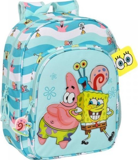 SPONGEBOB Plecak szkolny 3D Spongebob Stay positive Niebieski Biały (26 x 34 x 11 cm) 1