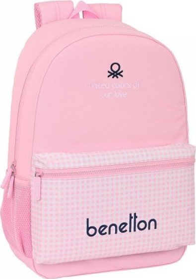 Benetton Plecak szkolny Benetton Vichy Różowy (30 x 46 x 14 cm) 1