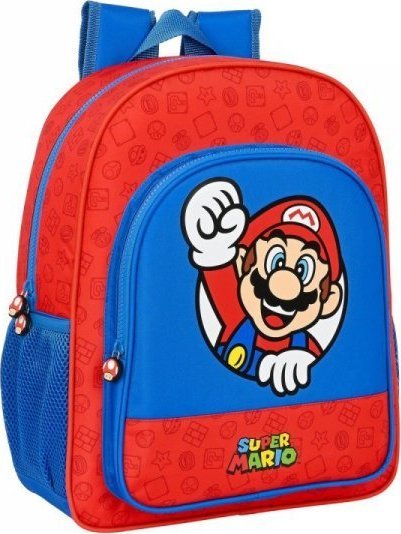 Super Mario Plecak szkolny Super Mario Czerwony Niebieski (32 x 38 x 12 cm) 1