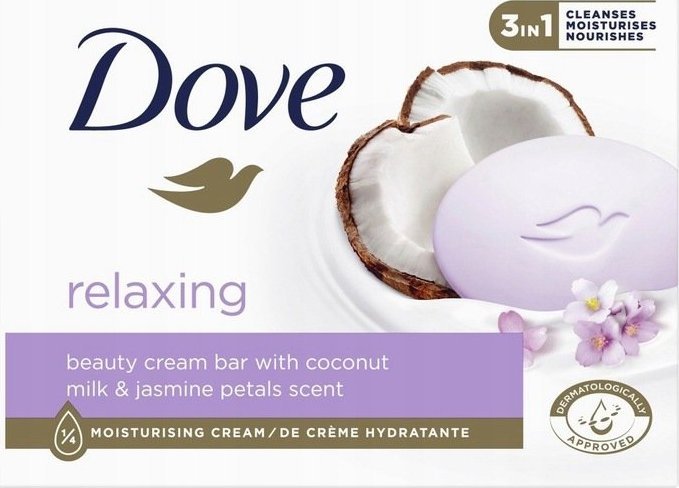 Unilever Dove Relaksujące Mydło w kostce 3in1 - Coconut Milk & Jasmine 90g 1