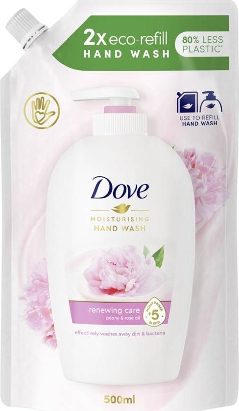 Unilever Dove Hand Wash Nawilżające Mydło w płynie Renewing Care - Peony & Rose Oil 500ml - zapas 1