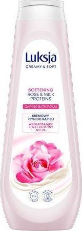 Sarantis Luksja Creamy & Soft Kremowy Płyn do kąpieli - Wygładzające Róża i Proteiny Mleka 900ml 1