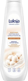 Sarantis Luksja Creamy & Soft Kremowy Płyn do kąpieli - Łagodzące Mleczko Bawełniane i Prowitamina B5 900ml 1