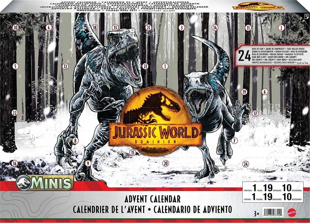 Kalendarz adwentowy Jurassic World 24 figurki HHW24 1