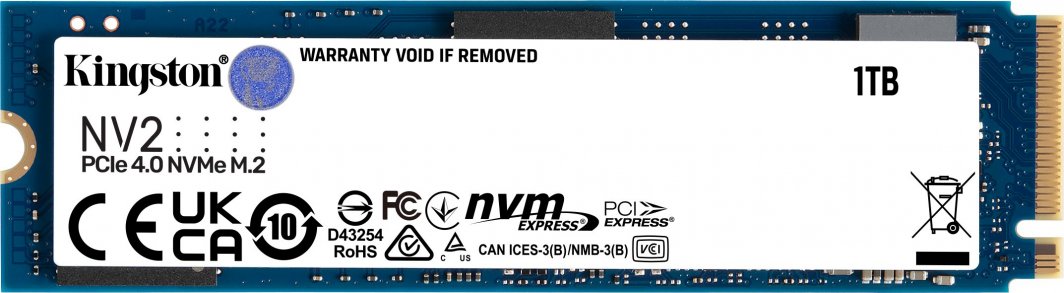 Dysk SSD Kingston NV2 1TB M.2 2280 PCI-E x4 Gen4 NVMe