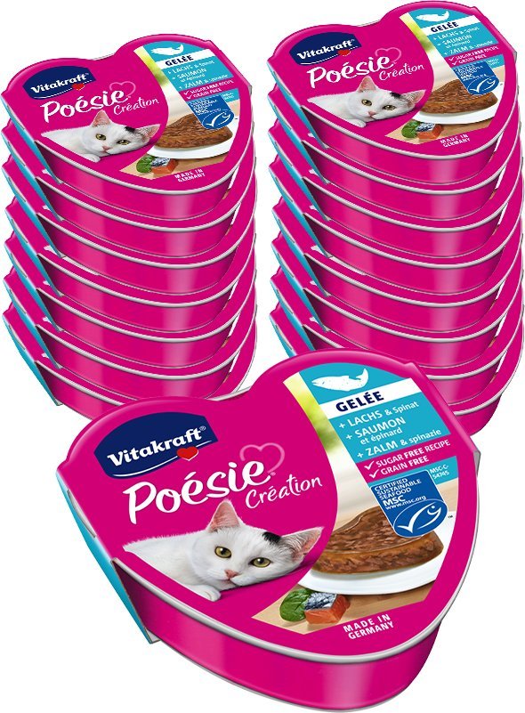 Vitakraft Vitakraft POESIE mokra karma dla kota z łososiem i szpinakiem 24x85g 1