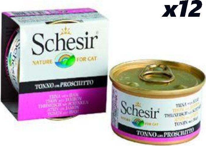 Schesir Schesir Tuńczyk z szynką w galarecie 12x85g 1