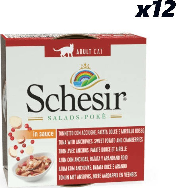 Schesir Schesir Sałatka z tuńczyka i anchois ze słodkimi ziemniakami i żurawiną 12x85g 1