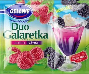 Gellwe Gellwe Duo Galaretka smak malina jeżyna 75 g (50 g + 25 g) 1