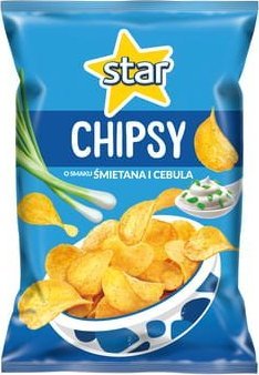 Star Star Chipsy o smaku śmietana i cebula 130 g 1