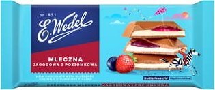 Wedel Czekolada Mleczna Jagodowa i Poziomkowa 100 g 1