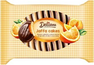 Delisana Delisana Biszkopty z galaretką o smaku pomarańczowym w polewie kakaowej 300g 1