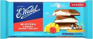 E.Wedel E.Wedel Czekolada Mleczna z Nadzieniem o Smaku Mango i Maliny 100g 1