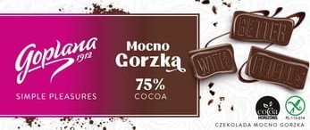 Goplana Goplana Czekolada Mocno Gorzka 75% Cocoa 90g 1