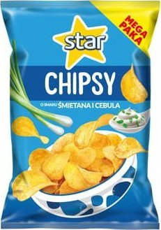 Star Star Chipsy o smaku śmietana i cebula 220 g 1