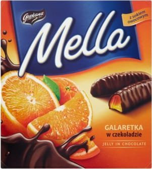 Goplana Goplana Mella Galaretka w czekoladzie o smaku pomarańczowym 190 g 1