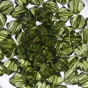 kufer-pasmanteria.pl Korale Akrylowe Diamentowe 12mm (10szt) Oliwkowy 1