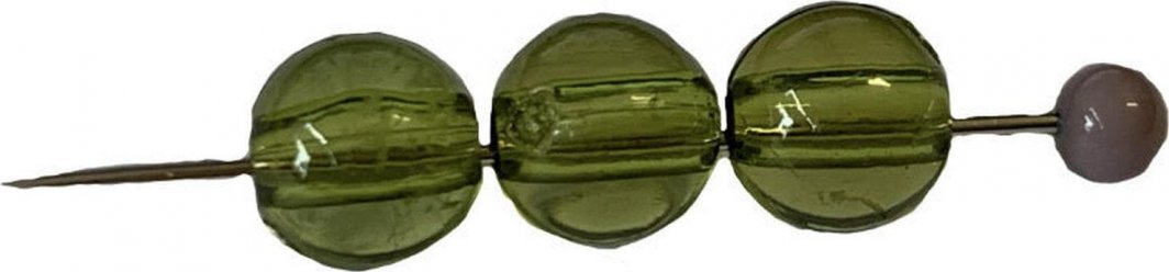 kufer-pasmanteria.pl Korale Akrylowe Kula 12mm (8szt) Oliwkowy 1