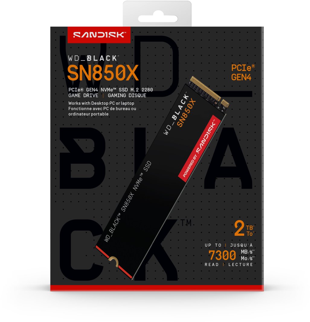 SanDisk Black SN850X 2TB M.2 2280 PCI-E x4 Gen4 NVMe (WDS200T2X0E