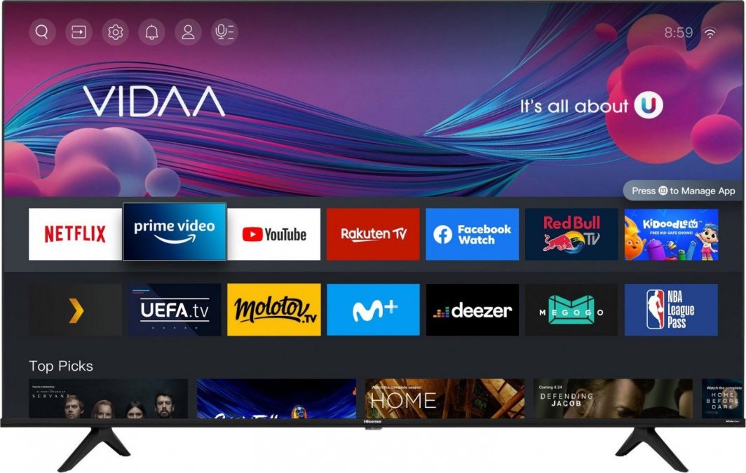 Telewizor Hisense Telewizor 43" Hisense 43A6G (4K UHD HDR DVB-T2/HEVC SmartTV) 1