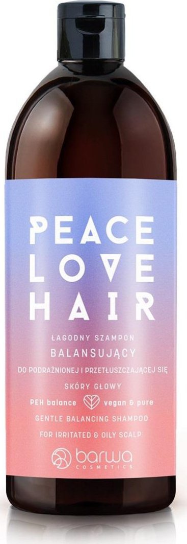 Barwa BARWA Peace Love Hair Łagodny Szampon balansujący do podrażnionej i przetłuszczającej się skóry głowy 480ml 1