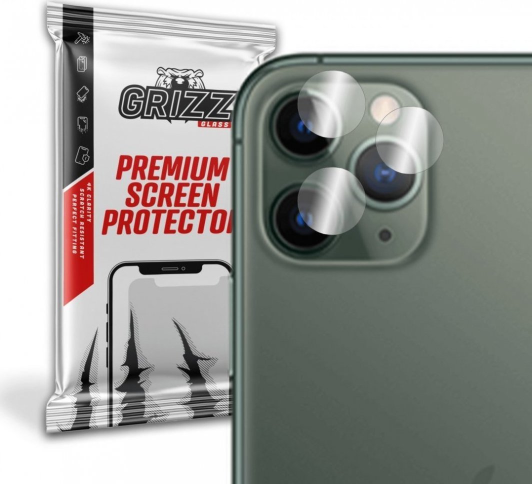 GrizzGlass Szkło hybrydowe na aparat Grizz Apple iPhone 11 Pro Max 1