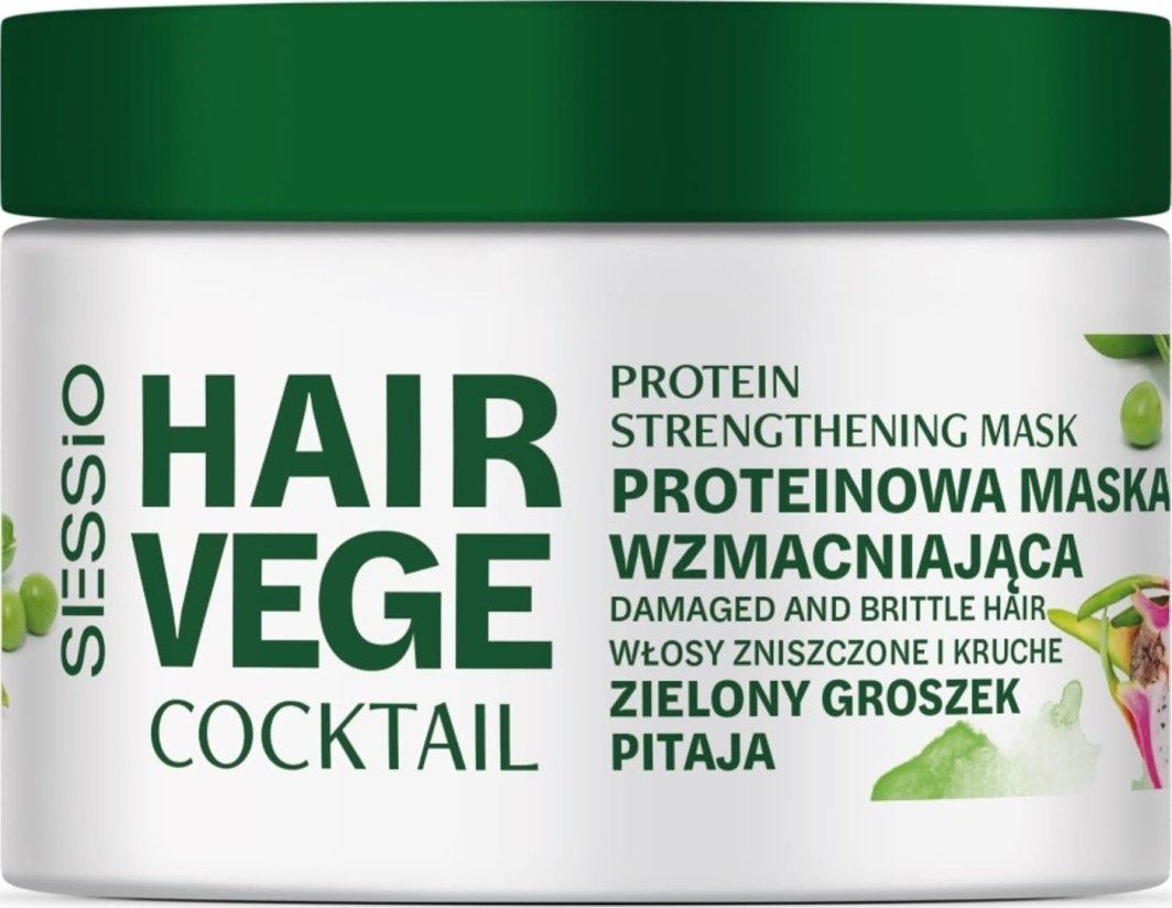 Chantal CHANTAL Sessio Hair Vege Coctail Proteinowa Maska wzmacniająca do włosów - Green Peas 450g 1