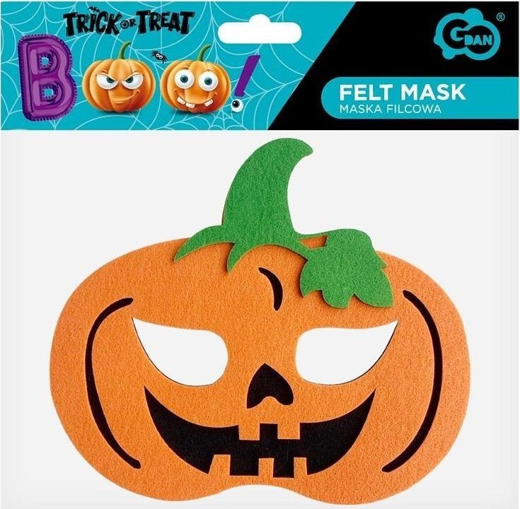 GoDan Maska filcowa straszna dynia 18x17cm 1